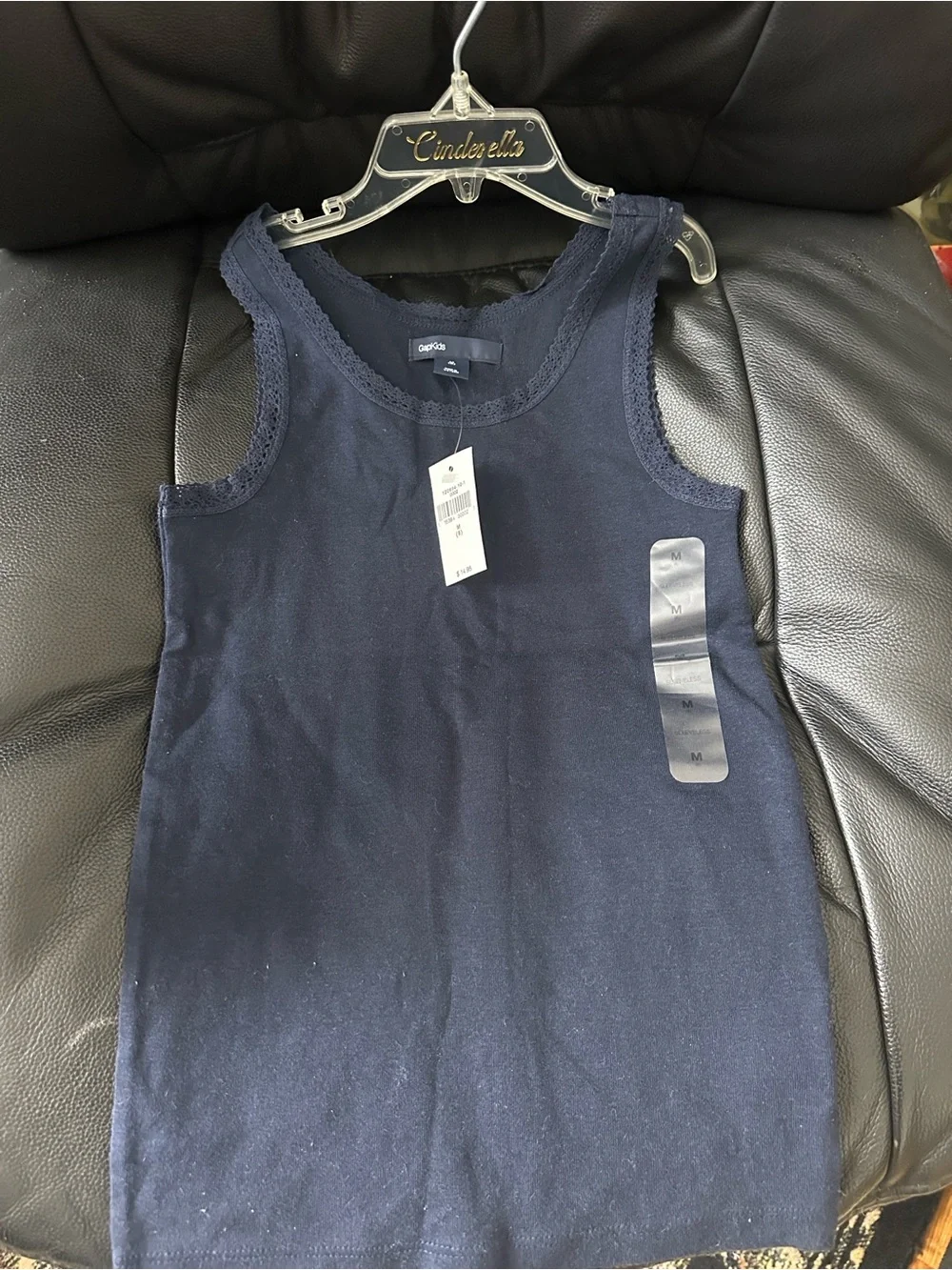 GAP Blue & White Striped One-Piece Swimsuit with Coral Straps